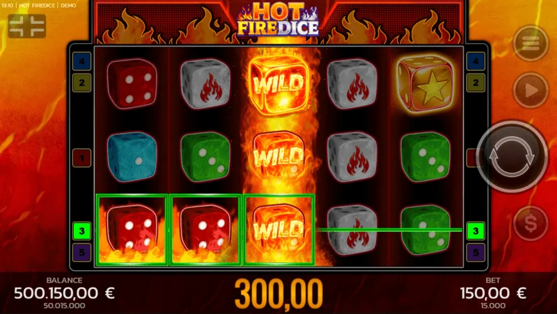 Hot Fire Dice - Random Wilds के माध्यम से बड़ी जीत